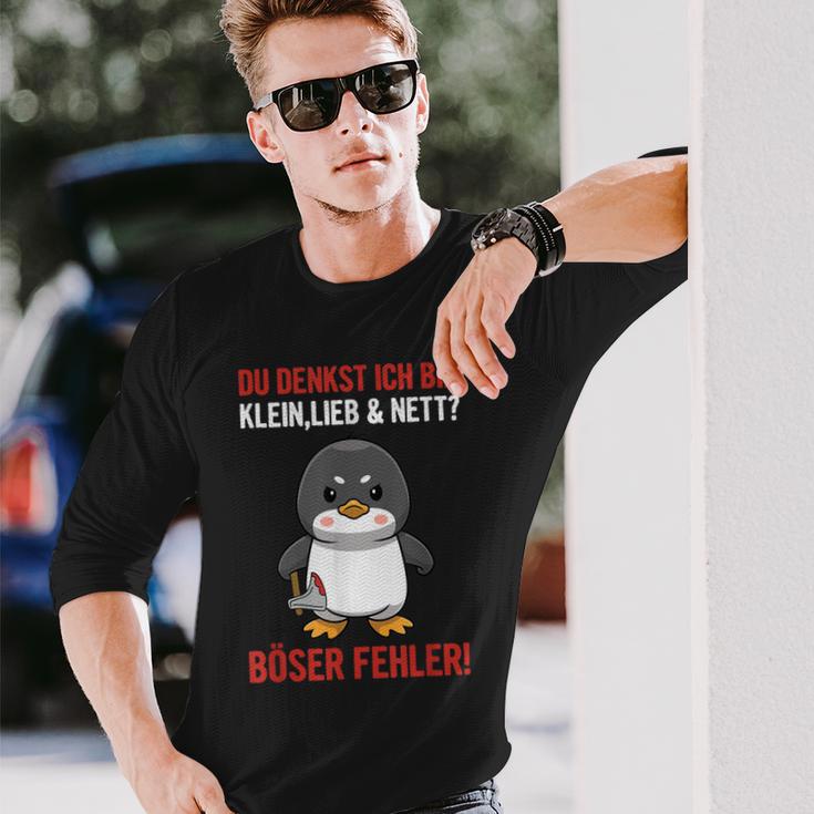 Du Denkst Ich Bin Klein, Lieb & Nett? Irrtum Langarmshirts in Deutsch Geschenke für Ihn