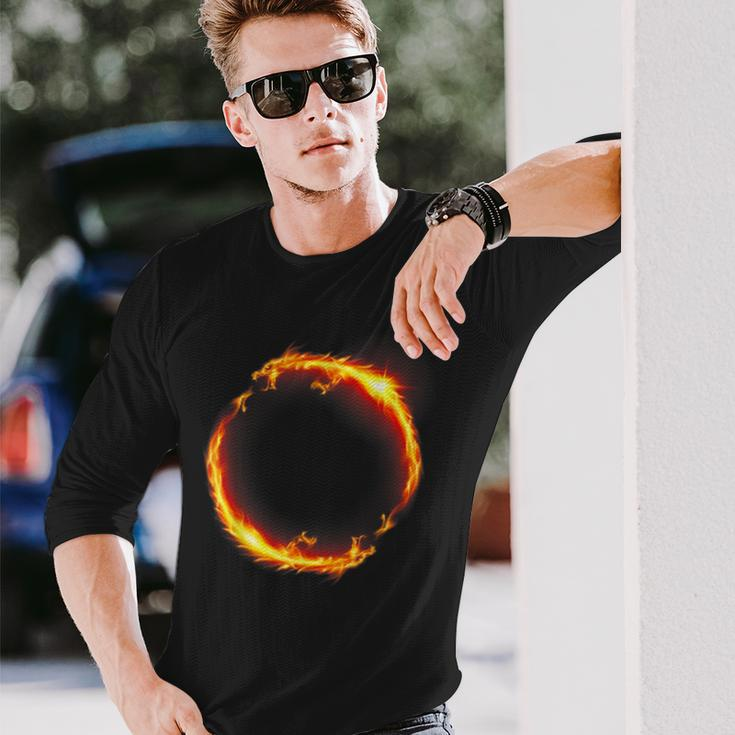 Dueling Dragons Fire Ring Long Sleeve T-Shirt Gifts for Him