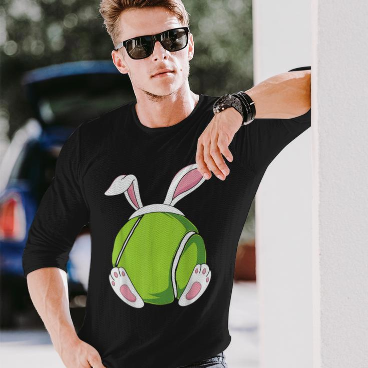 Easter Bunny Tennis Easter Tennis Rabbit Ears Langarmshirts Geschenke für Ihn