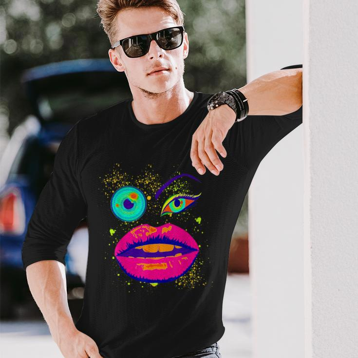 Edm Techno Head Dance Rave Music Festival Long Sleeve T-Shirt Gifts for Him