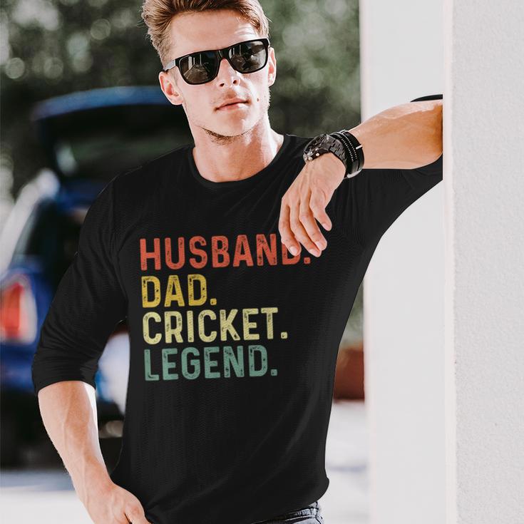 Ehemann Papa Cricket Legend Lustiges Retro Geschenk Für Papa Langarmshirts Geschenke für Ihn