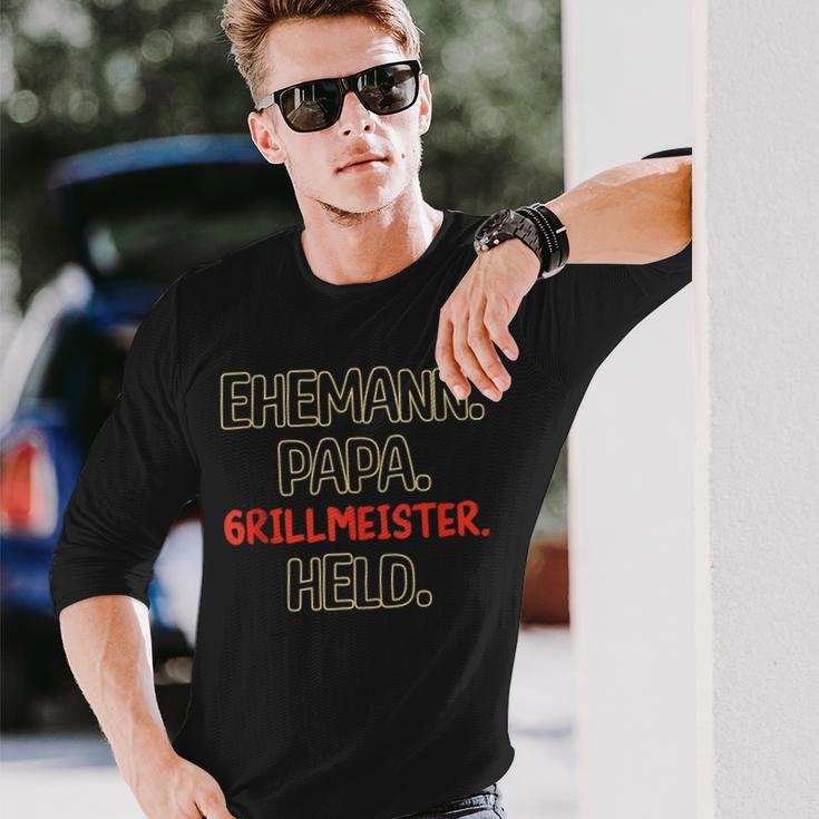 Ehemann Papa Grillmeister Langarmshirts Geschenke für Ihn