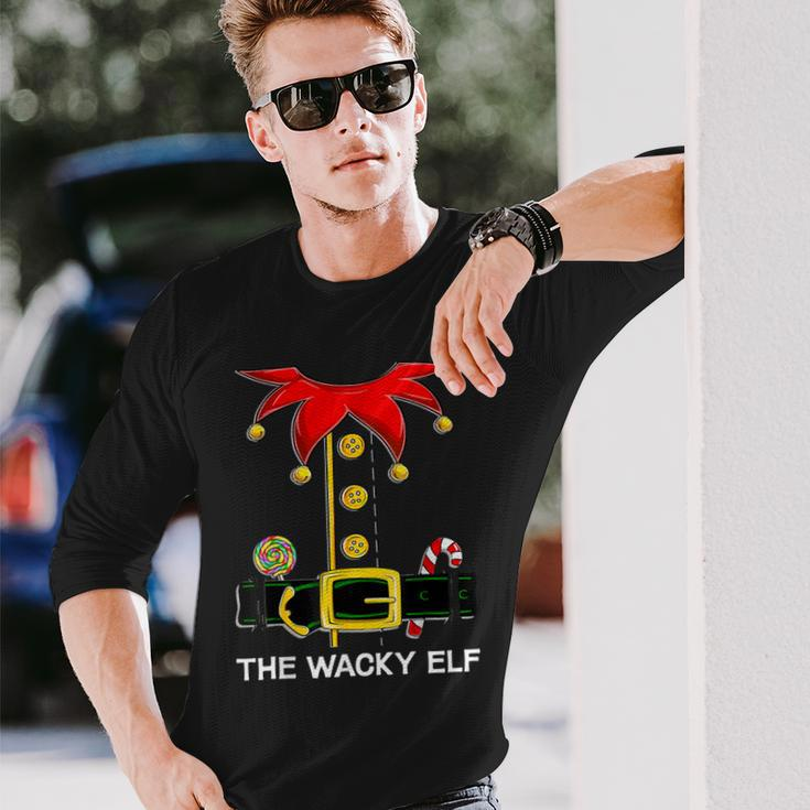 Elf Group Family Matching The Wacky Elf Christmas Long Sleeve T-Shirt Gifts for Him