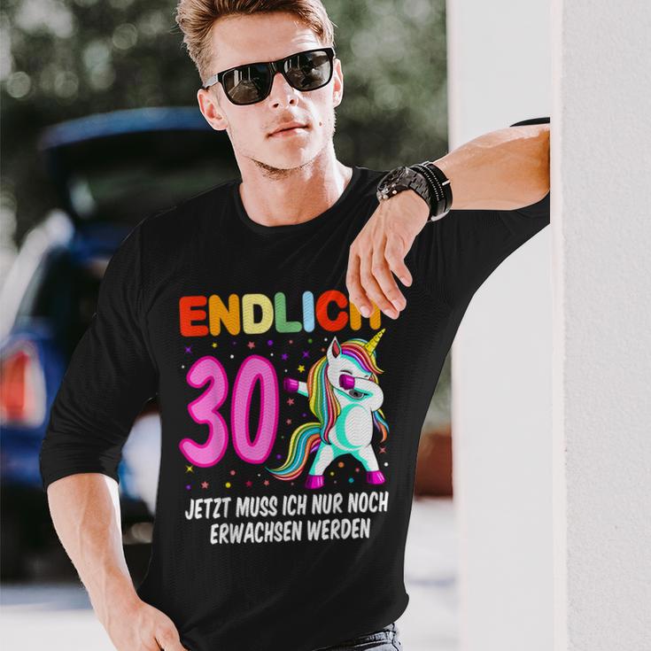 Endlich 30 Jetzt Muss Ich Nur Noch Erwachsen Werden Endlich Langarmshirts Geschenke für Ihn