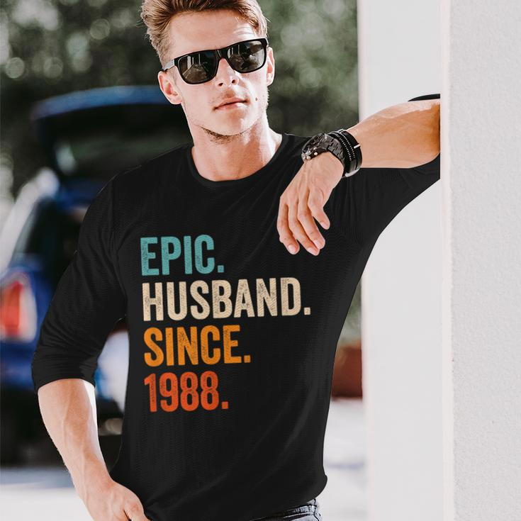 Epic Husband Since 1988 35Th Wedding Anniversary Long Sleeve T-Shirt Gifts for Him