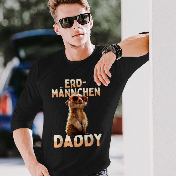 Erdmännchen Daddy Papa Dadatertagater Süßes Meerkat Langarmshirts Geschenke für Ihn