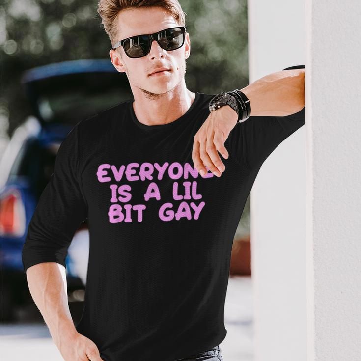 Everyone Is A Little Bit Gay Queer Lgbt Cute Long Sleeve T-Shirt Gifts for Him