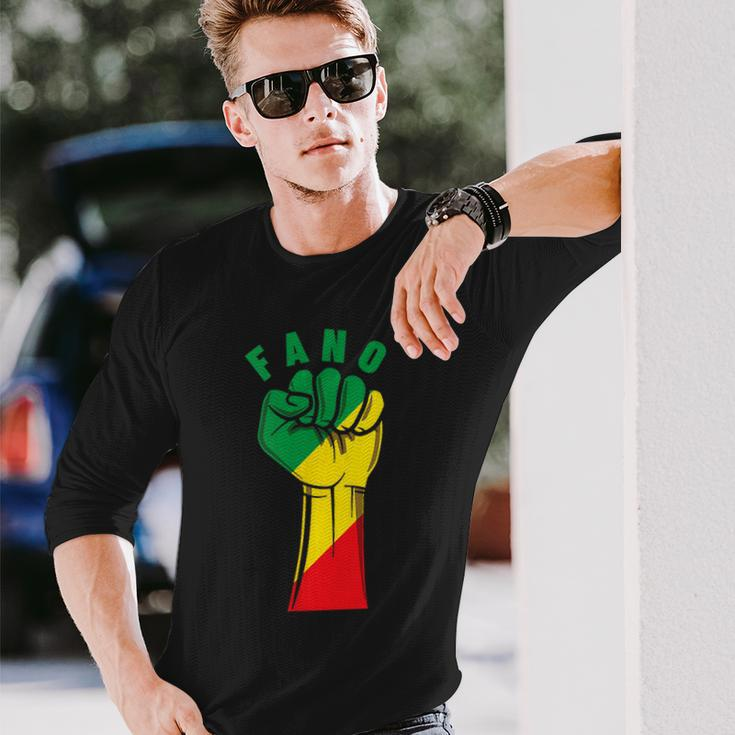 Fano Fist With The Ethiopian Flag Long Sleeve T-Shirt Gifts for Him