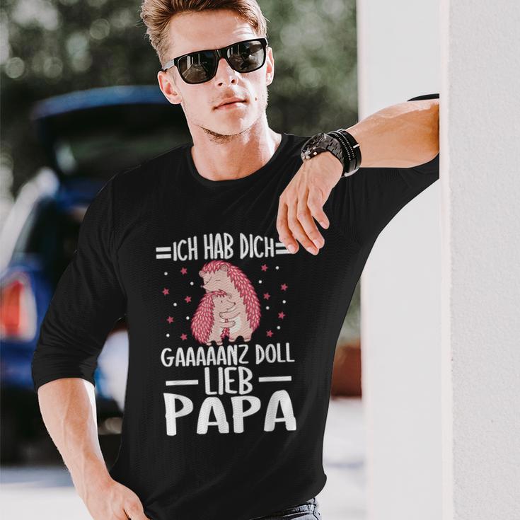 Father Father's Day Children's Ich Hab Dich Ganz Doll Ich S Langarmshirts Geschenke für Ihn