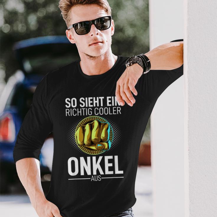 Father's Day Papa So Sieht Ein Richtig Cooler Unkel Langarmshirts Geschenke für Ihn