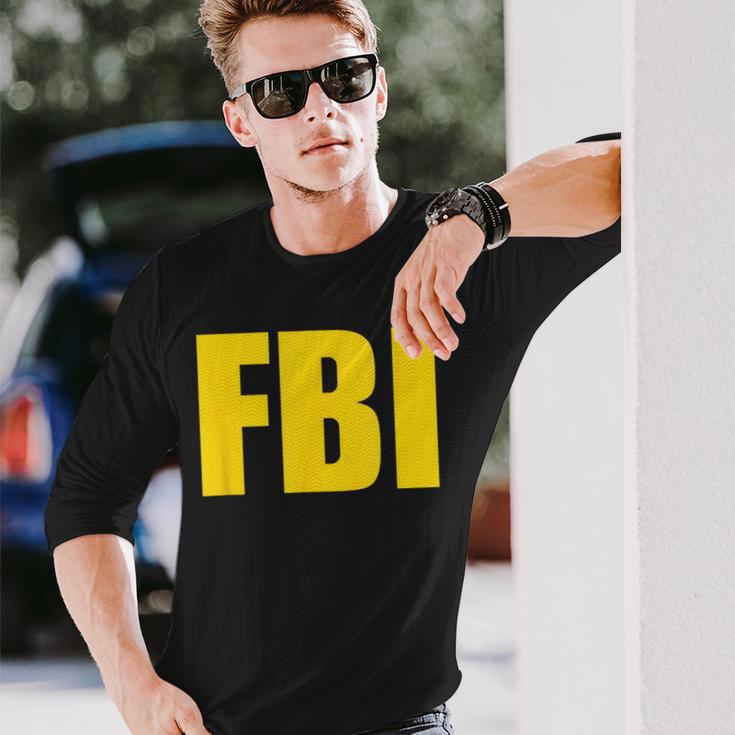 Fbi Federal Bureau Of Investigation Logo Langarmshirts Geschenke für Ihn