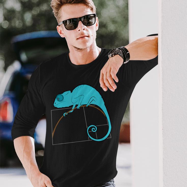 Fibonacci Chameleon Langarmshirts Geschenke für Ihn