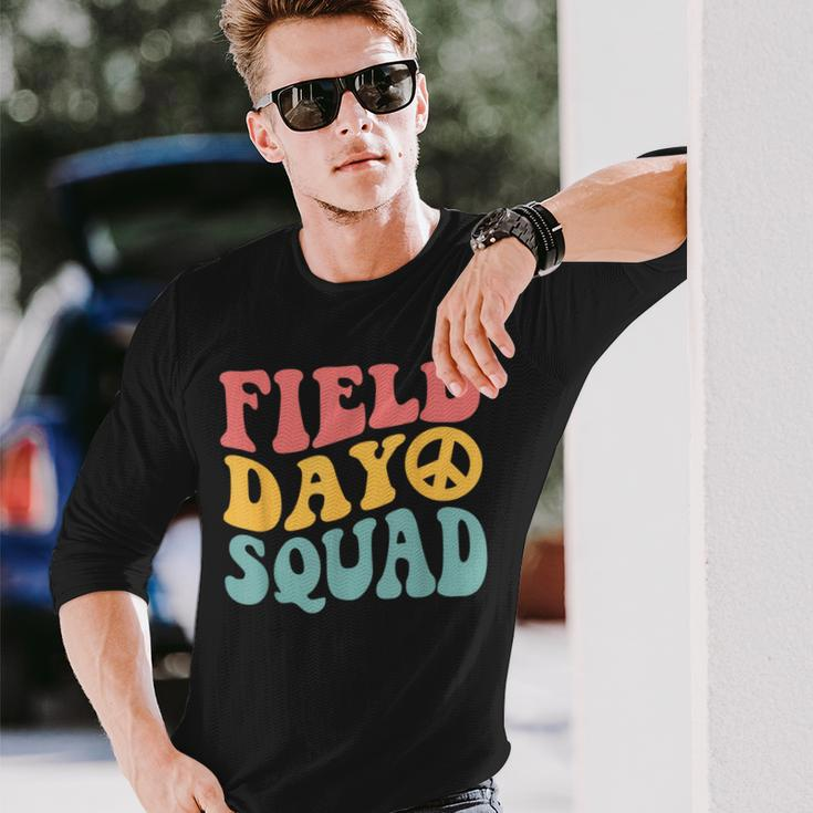 Field Day Squad Retro 70'S Happy Last Day Of School Long Sleeve T-Shirt Gifts for Him