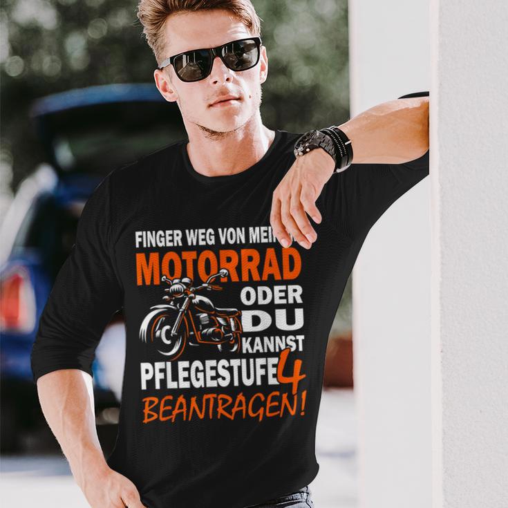 Finger Weg Von Mein Motorrad Motorcycle Rider & Biker S Langarmshirts Geschenke für Ihn