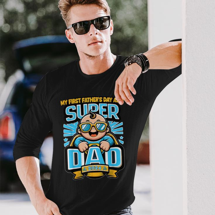 My First Father's Day As A Super Dad Father's Day 2024 Long Sleeve T-Shirt Gifts for Him