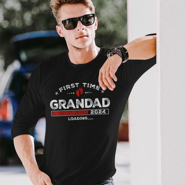 First Time Grandad Est 2024 Loading Soon To Be Dad Grandpa Long Sleeve T-Shirt Gifts for Him