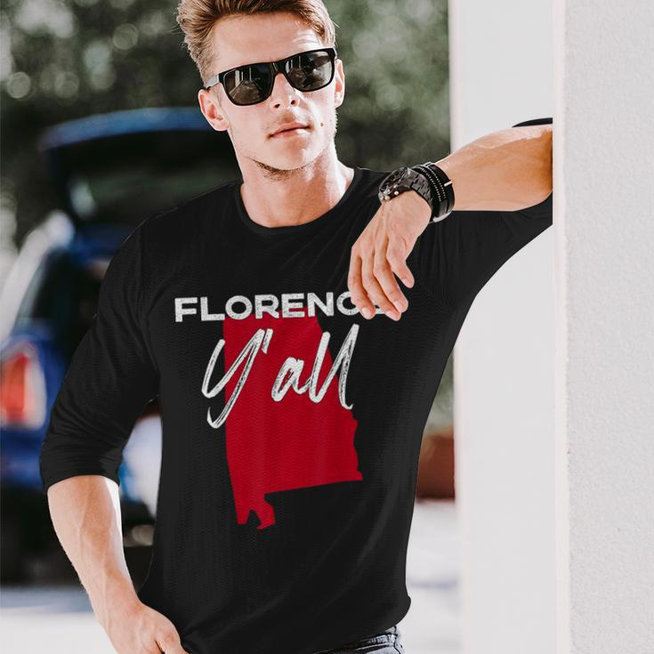 Florence Alabama Y'all Al Pride State Map Cute Long Sleeve T-Shirt Gifts for Him