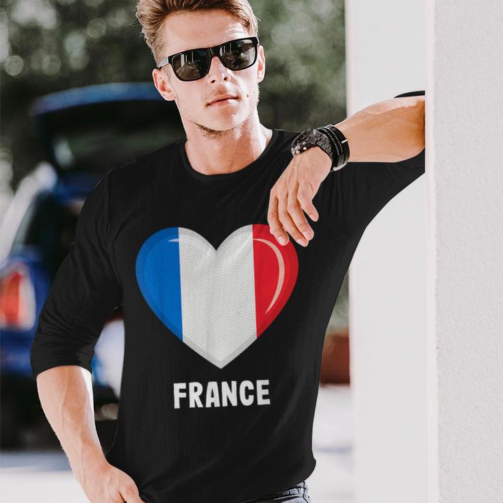 French France Flag Langarmshirts Geschenke für Ihn