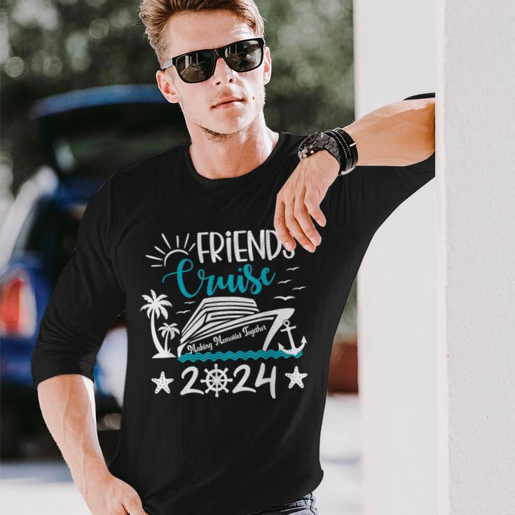 Friends Cruise 2024 Matching Vacation Group Trip Party Girls Long Sleeve T-Shirt Gifts for Him