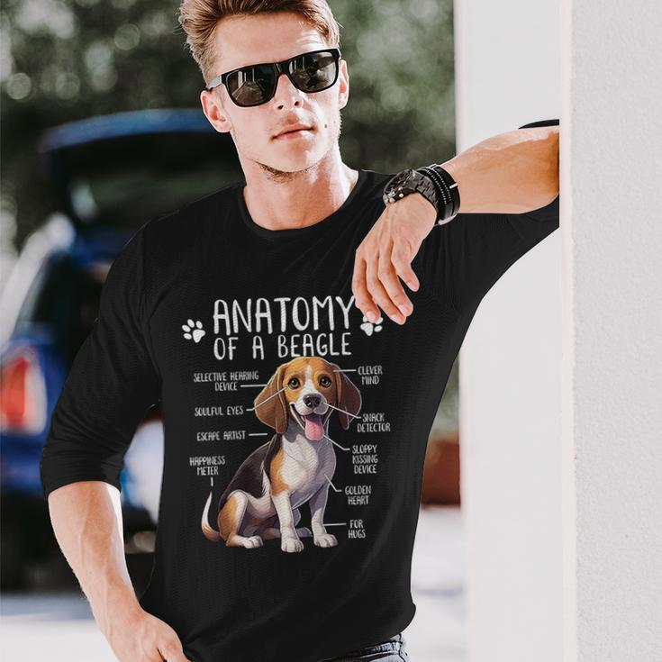 Beagle Anatomy Of A Beagle Dog Owner Cute Pet Lover Long Sleeve T-Shirt Gifts for Him