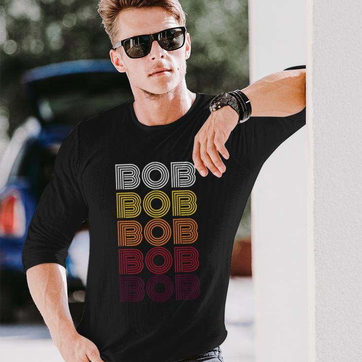 Bob First Name Vintage Bob Long Sleeve T-Shirt Gifts for Him