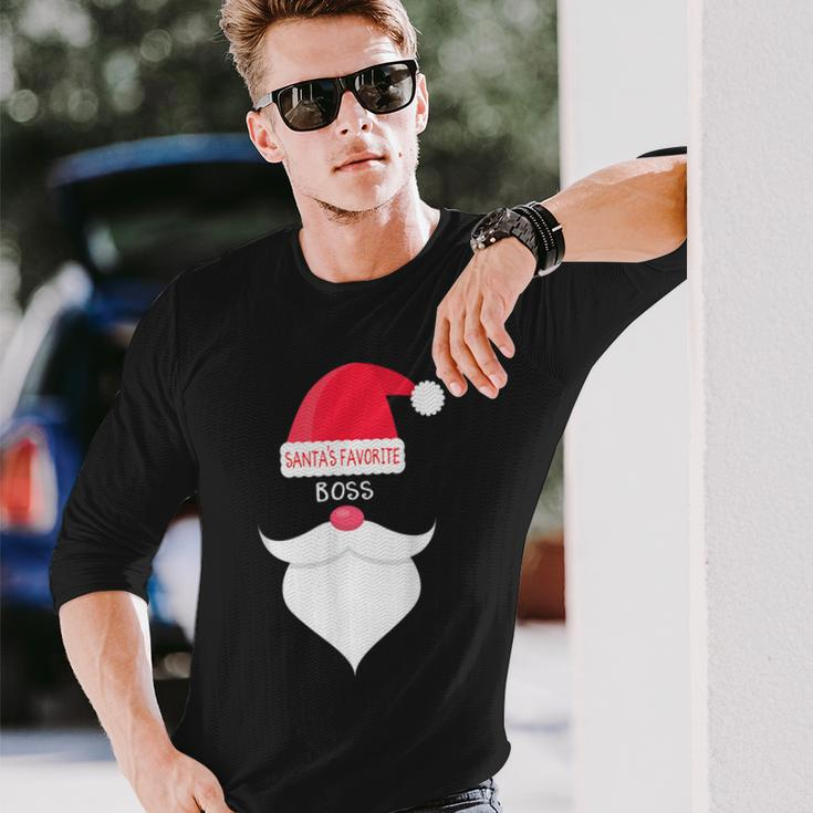 Christmas For Boss Santa's Favorite Long Sleeve T-Shirt Gifts for Him