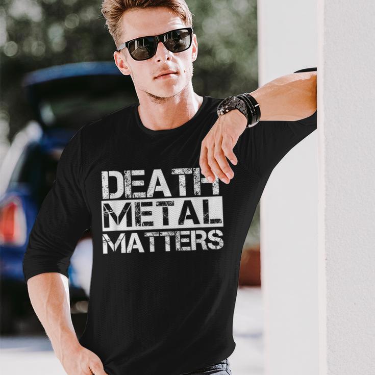 Death Metal Lives Matter Rock Music Long Sleeve T-Shirt Gifts for Him