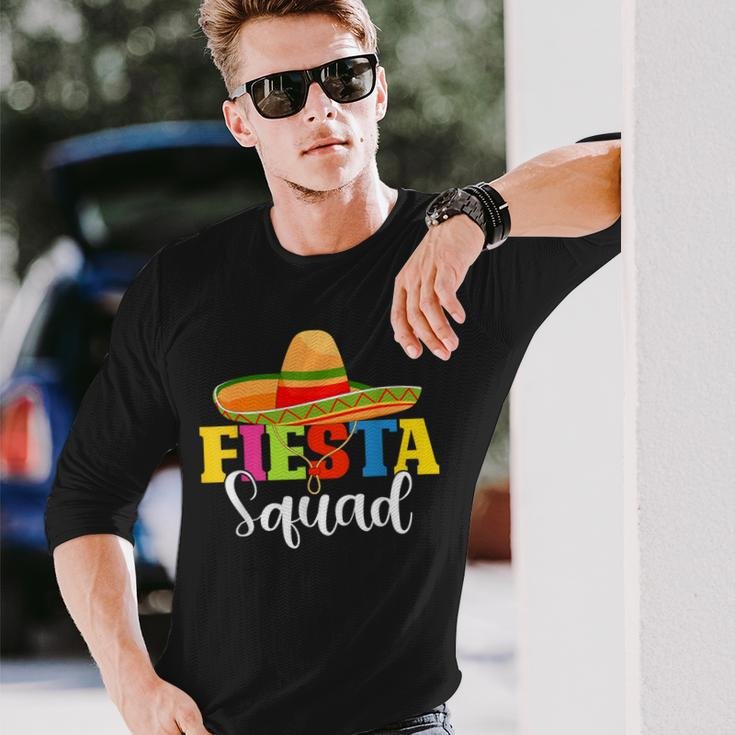 Fiesta Squad Cinco De Mayo Mexican Party Cinco De Mayo Long Sleeve T-Shirt Gifts for Him