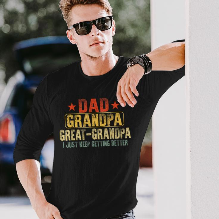 Great Grandpa For Fathers Day Dad Papa Grandpa Long Sleeve T-Shirt Gifts for Him