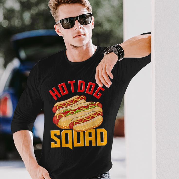 Hotdog Squad Hot Dog Joke Sausage Frankfurt Long Sleeve T-Shirt Gifts for Him