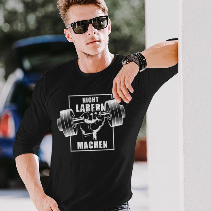 Nicht Labern Machen Kraftsport Bodybuilding Slogan Langarmshirts Geschenke für Ihn