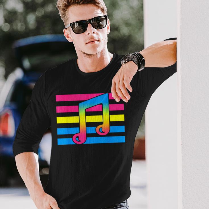 Pan Subtle Lgbt Gay Pride Music Lover Pansexual Flag Long Sleeve T-Shirt Gifts for Him