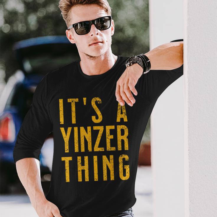 Pittsburgh Yinzer Yinz Long Sleeve T-Shirt Gifts for Him