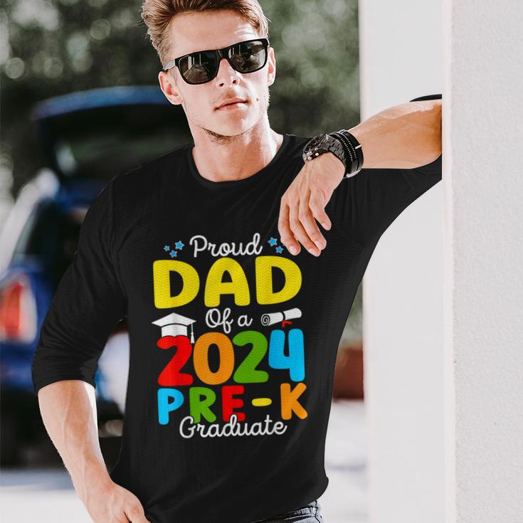 Proud Dad Of A Class Of 2024 Pre-K Graduate Father Long Sleeve T-Shirt Gifts for Him