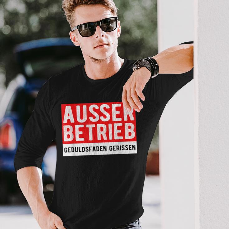 With Text Ausser Betriebs Langarmshirts Geschenke für Ihn