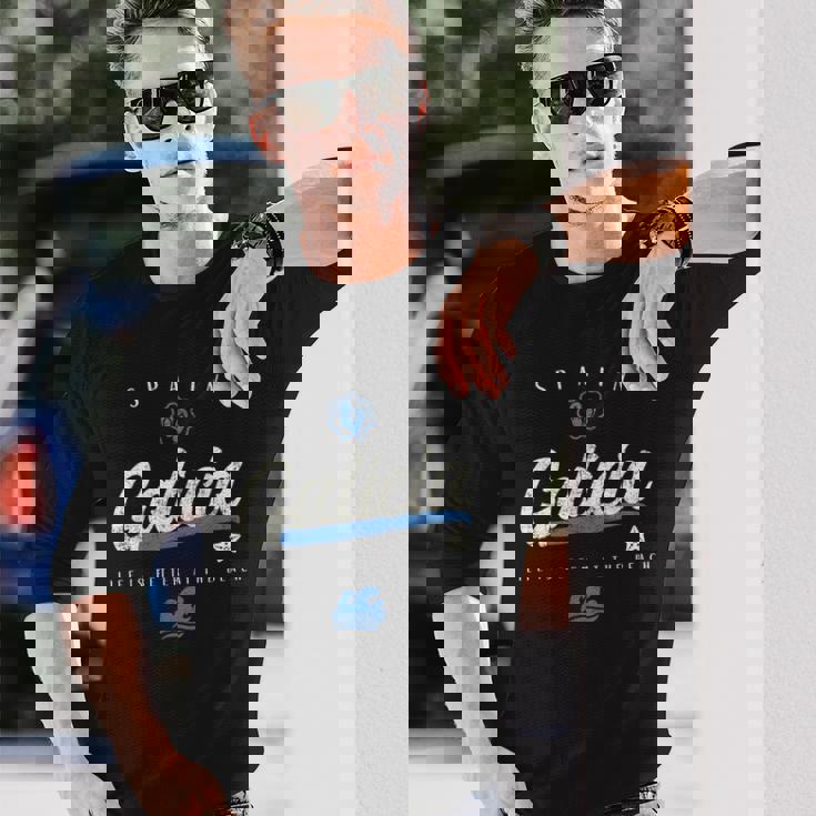 Galicia Espagne Beach T-shirt à manches longues Cadeaux pour lui