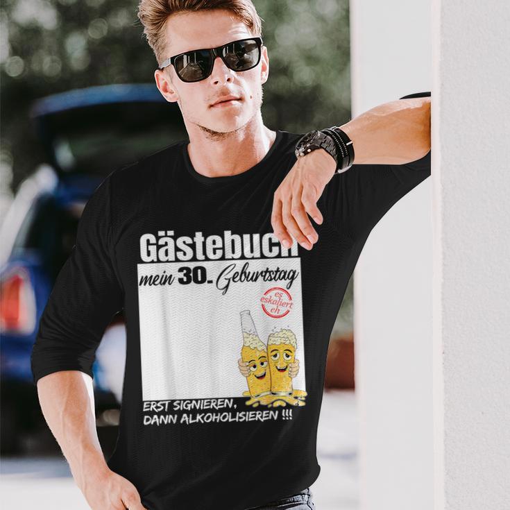 Gästebuch 30 Geburtstag Mann Frau Lustig 30 Geburtstag Deko Langarmshirts Geschenke für Ihn