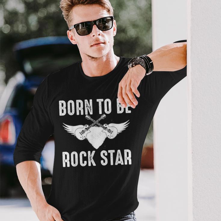 Geboren Um Rockstar Zu Werden Langarmshirts Geschenke für Ihn