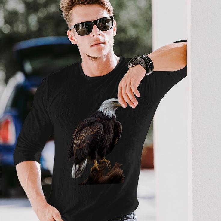 Genuine Eagle Sea Eagle Bald Eagle Polygon Eagle Langarmshirts Geschenke für Ihn