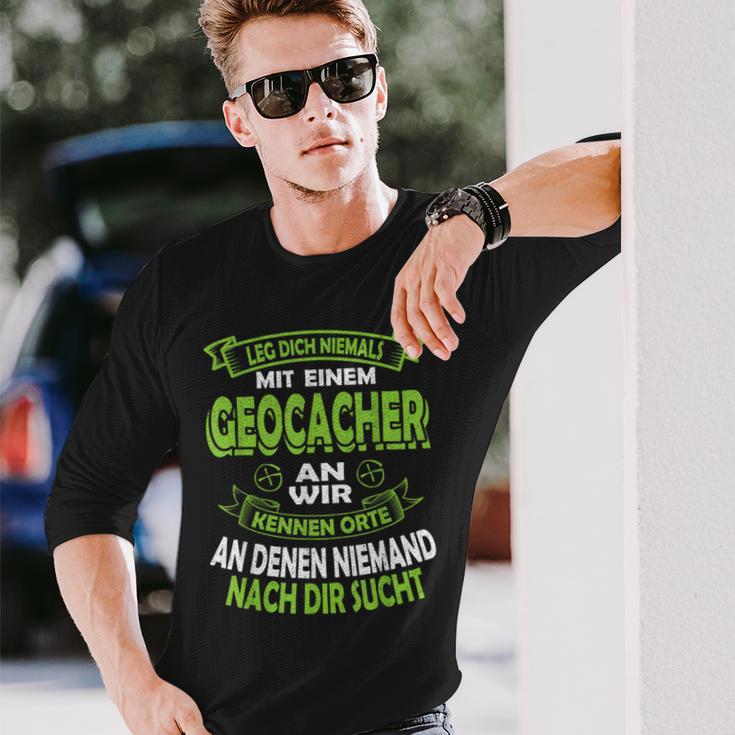 Geocacher Geocache Geocaching Langarmshirts Geschenke für Ihn