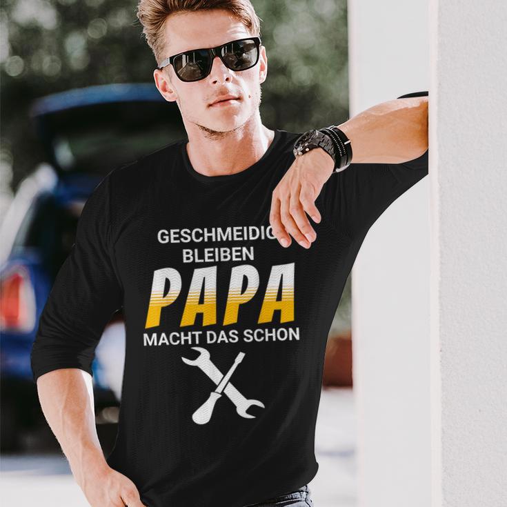 Geschmeidig Bleiben Papa Macht Das Schon Langarmshirts Geschenke für Ihn