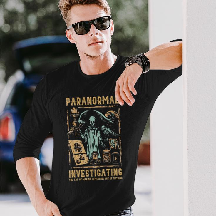 Ghost Hunting Investigator Paranormal Investigator Long Sleeve T-Shirt Gifts for Him