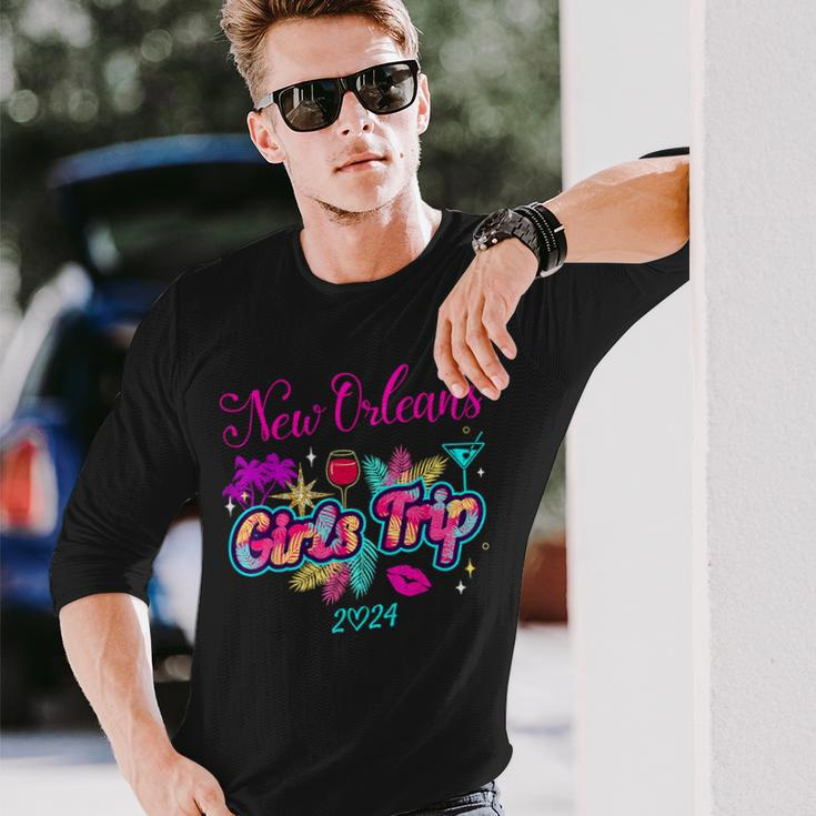 Girls Trip New Orleans 2024 Girls Weekend Birthday Squad Long Sleeve T-Shirt Gifts for Him