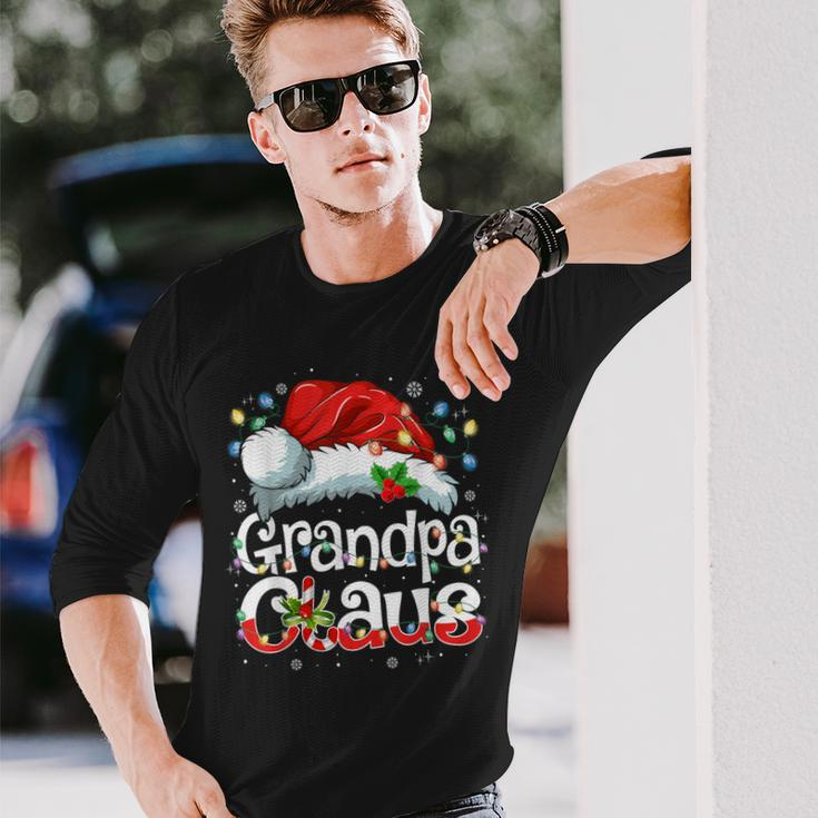 Grandpa Claus Xmas Santa Matching Family Christmas Pajamas Long Sleeve T-Shirt Gifts for Him