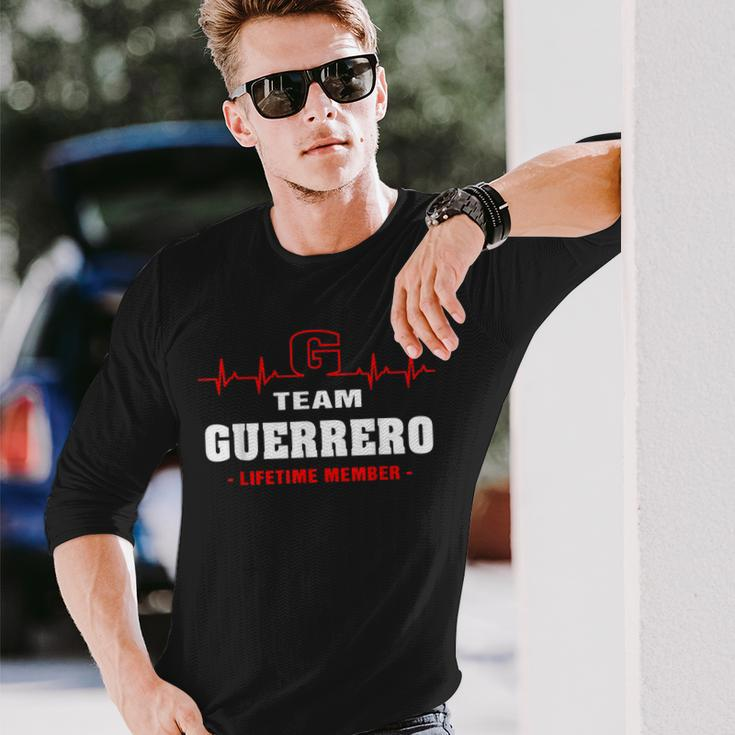 Guerrero Surname Family Name Team Guerrero Lifetime Member Long Sleeve T-Shirt Gifts for Him