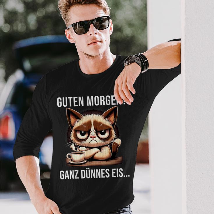 Guten Morgen Ganz Dünne Eis Sayings Langarmshirts Geschenke für Ihn