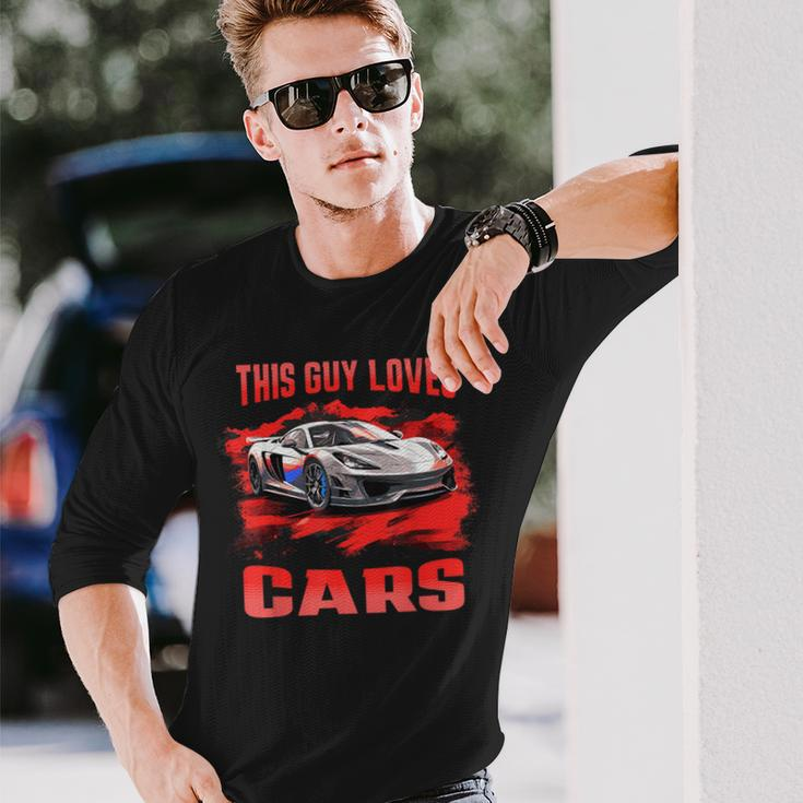 This Guy Loves Cars Supercar Sports Car Exotic Concept Boys Long Sleeve T-Shirt Gifts for Him