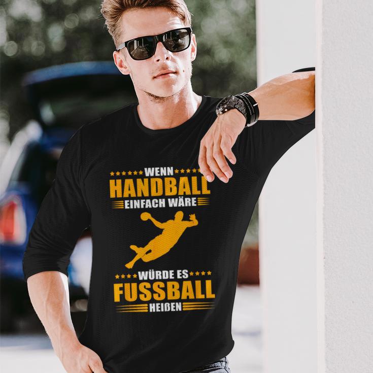 Handball Vs Fußball Genuine Handball Langarmshirts Geschenke für Ihn