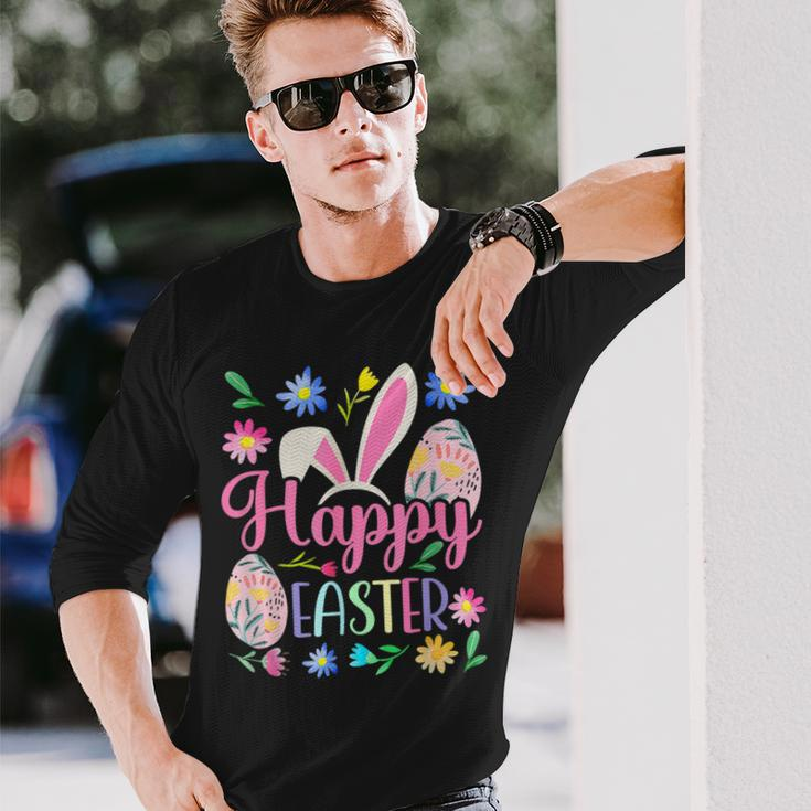 Happy Easter Bunny Spring Easter Egg Easter For Women Long Sleeve T-Shirt Gifts for Him