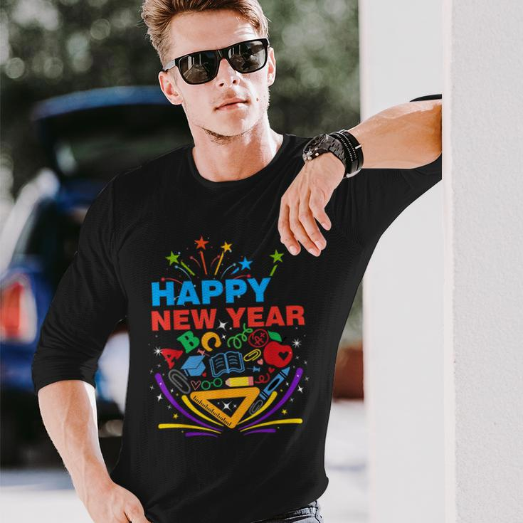 Happy New Year Christmas Teachers Long Sleeve T-Shirt Gifts for Him